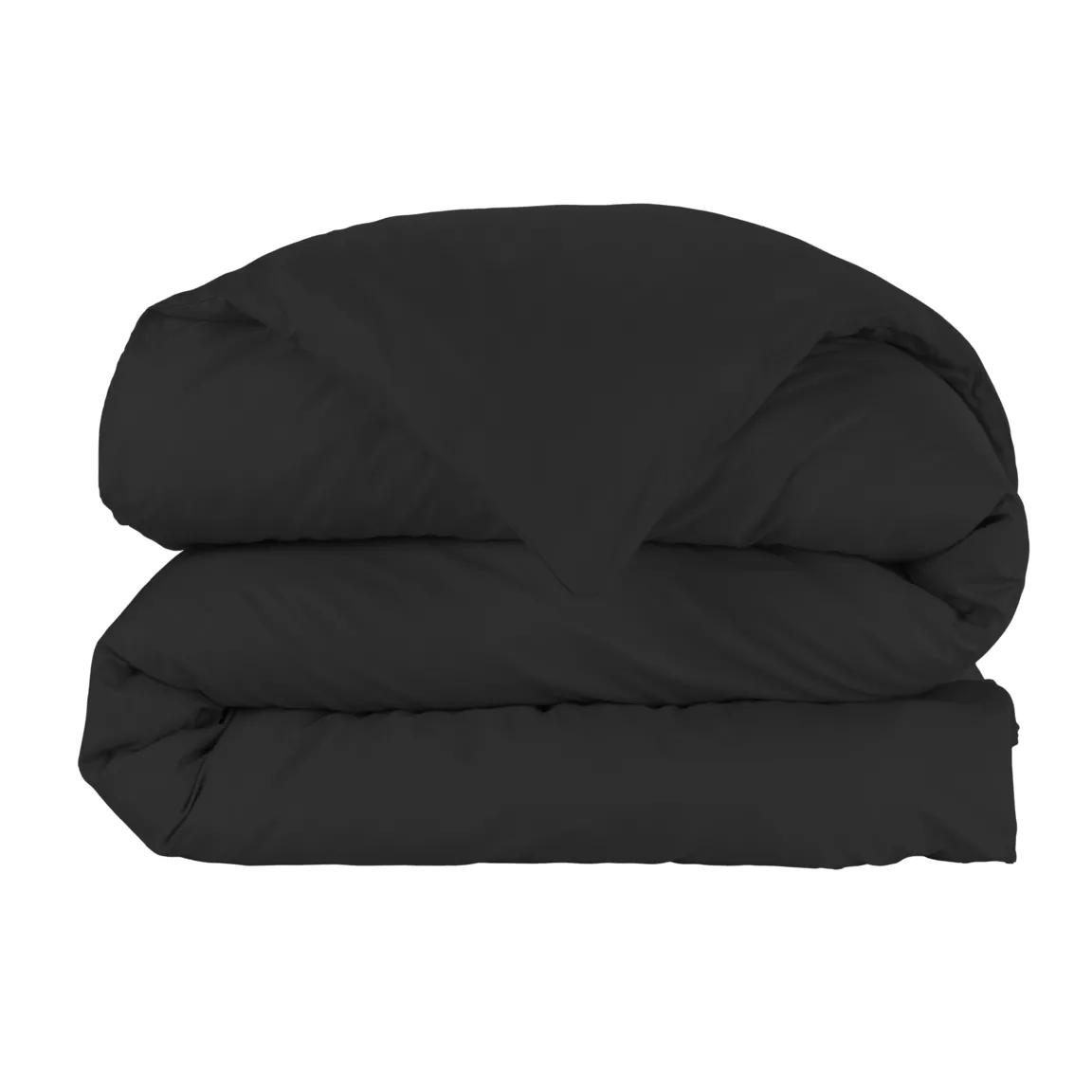 Housse de couette percale de coton (260 x 240 cm) Cali Noire