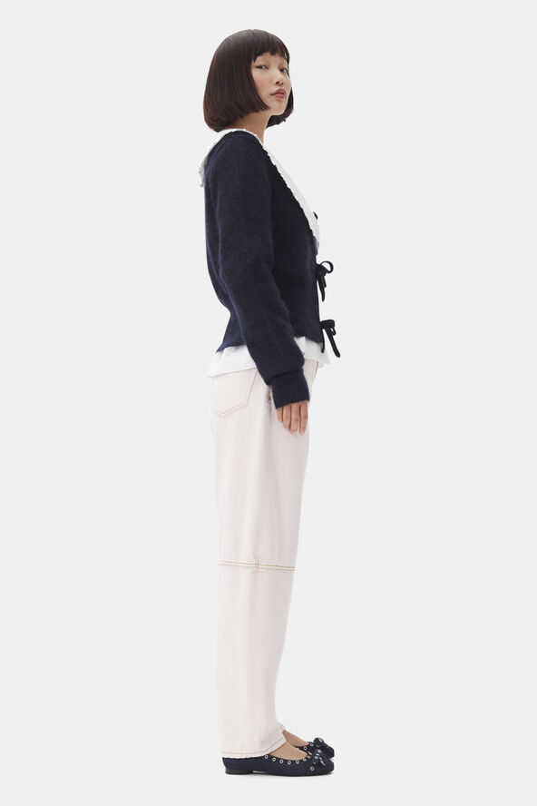 Ganni Overdyed Denim Stary Chalk pink
