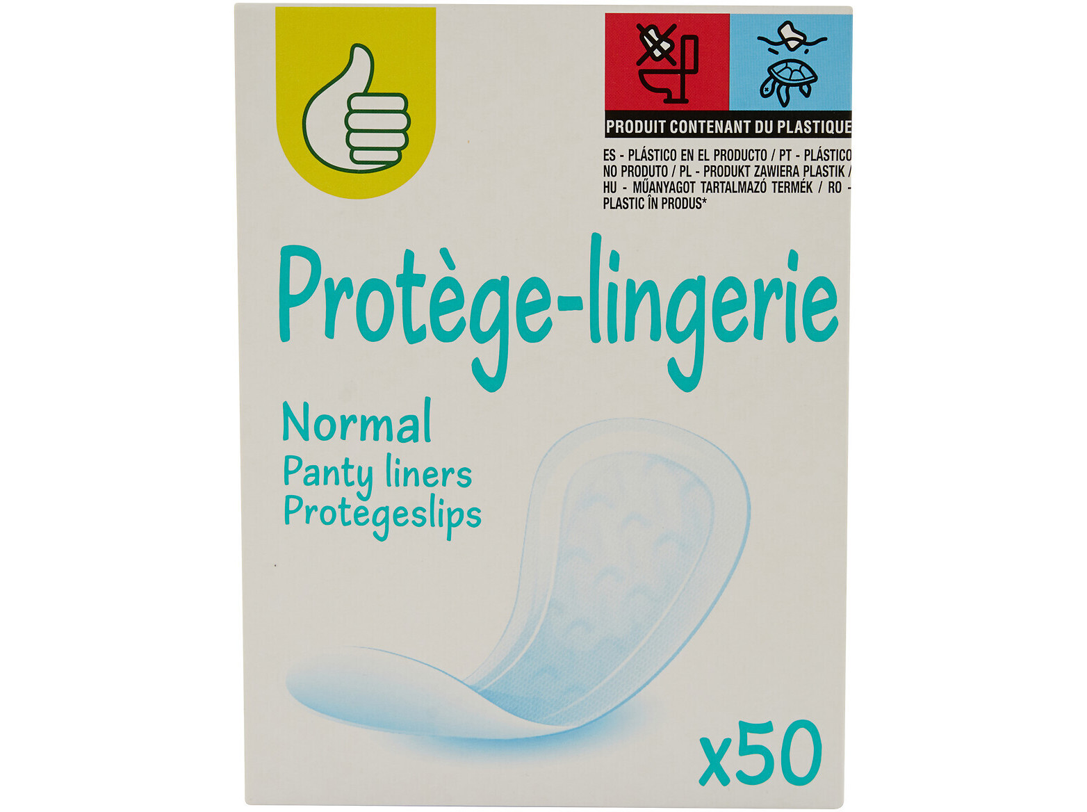 PENSOS DIÁRIOS POLEGAR NORMAL 50UN #