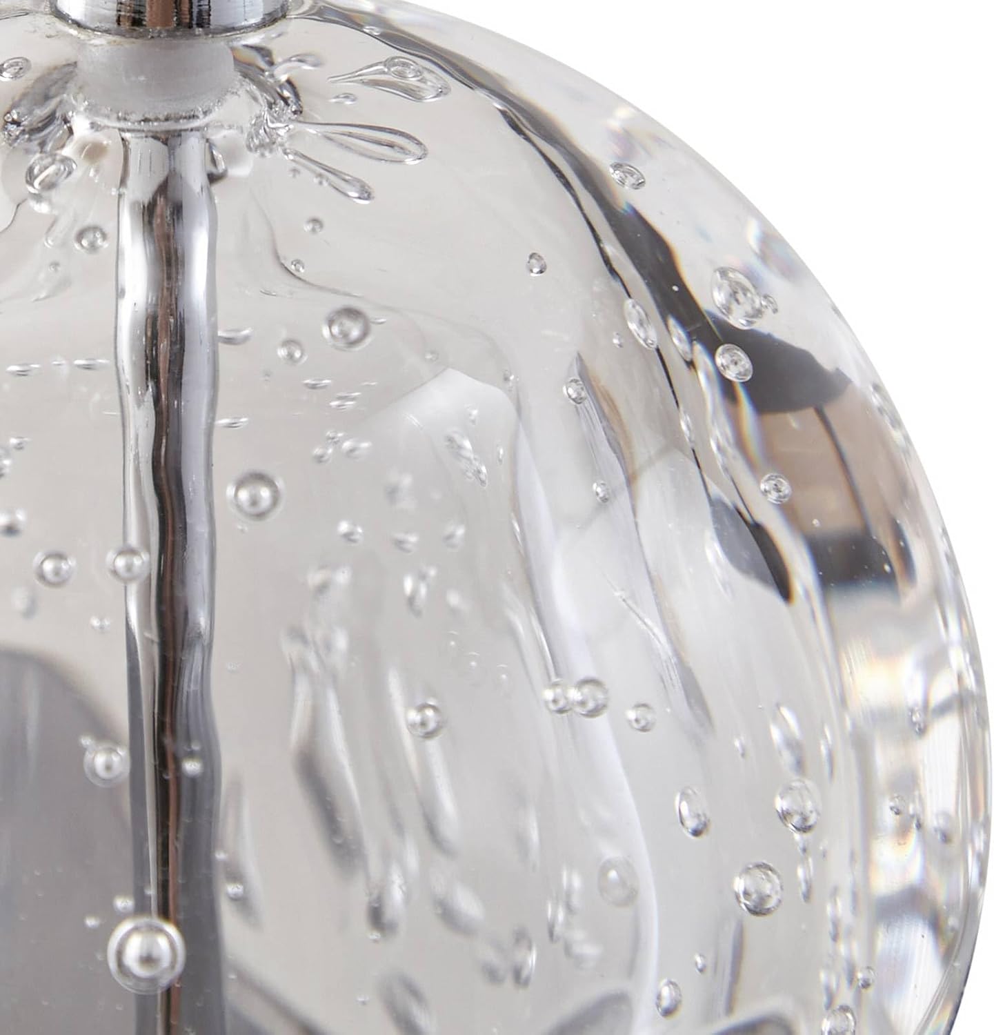 Lucande LED Esstisch Pendelleuchte Glas chrom, Hängeleuchte Esszimmer 15W Hängelampe Wohnzimmer Schlafzimmer Esszimmerlampe Pendellampe