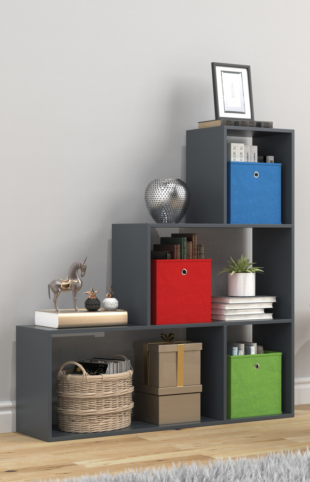 Regal DUBILA M - anthrazit - 117 cm breit
