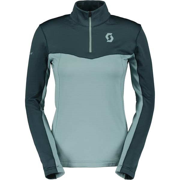 Sweat polaire ski rando SCOTT PULLOVER W'S DEFINED LIGHT ARUBA GREEN/NORTHERN MINT GREEN