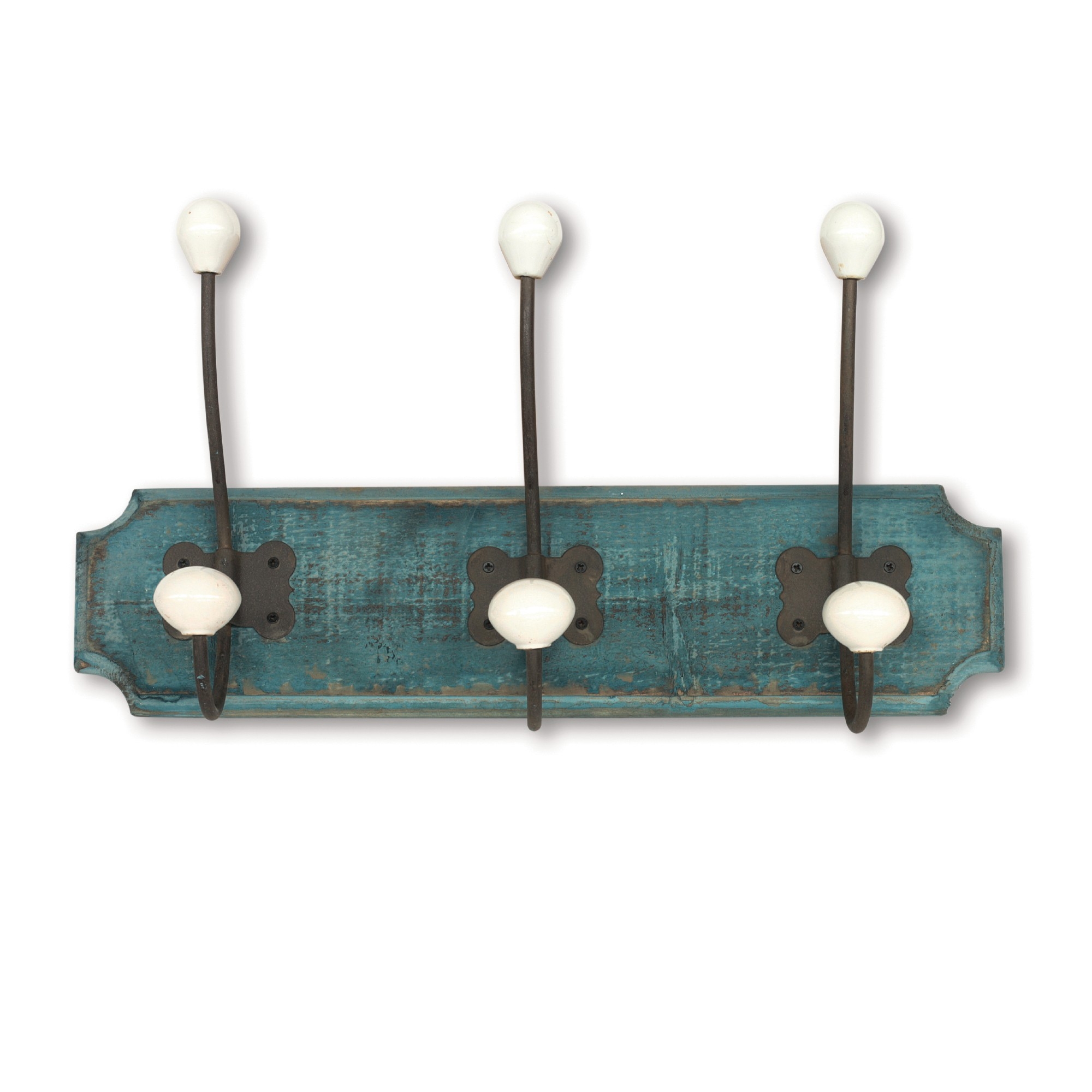 3er Wandhaken, H 21 cm, B 39 cm, T 10 cm von fischer's lagerhaus