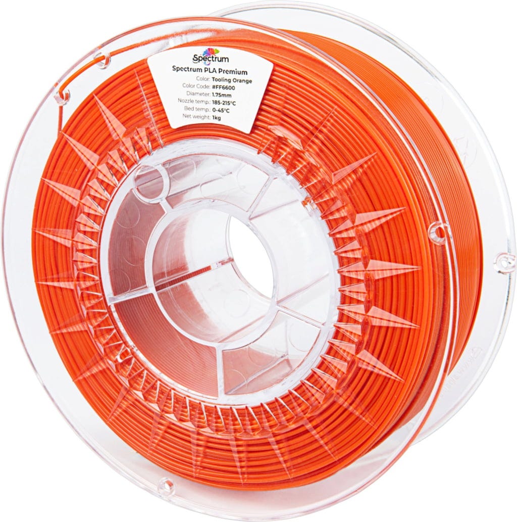 Spectrum  Premium PLA Tooling Orange, 1,75 mm / 1000 g    Dein Premiumfilament in Tooling Orange