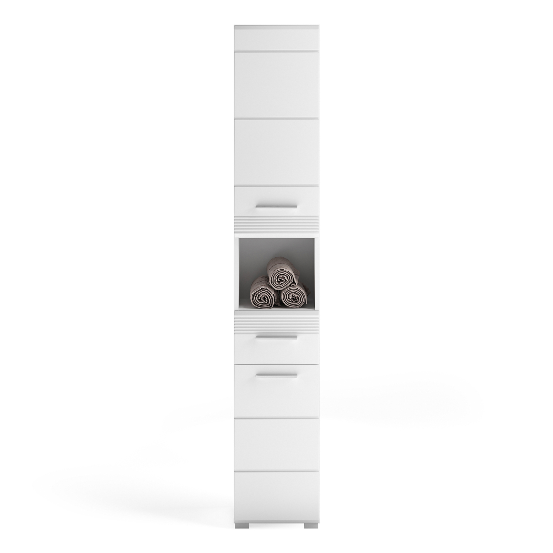 Hochschrank LINUS- weiß Hochglanz - 182 cm hoch