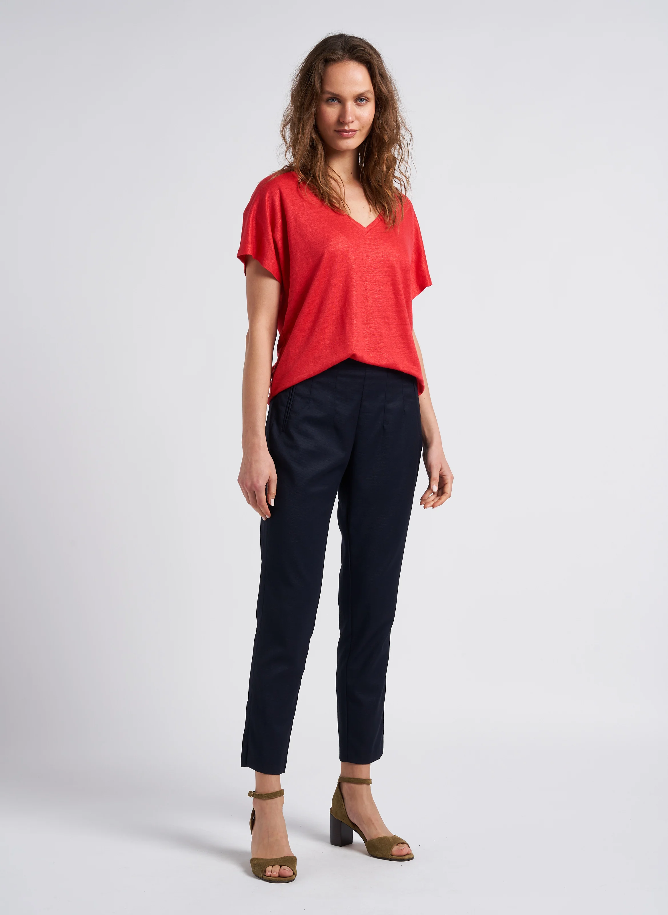 PETUNIA - Pantalon droit| Bleu