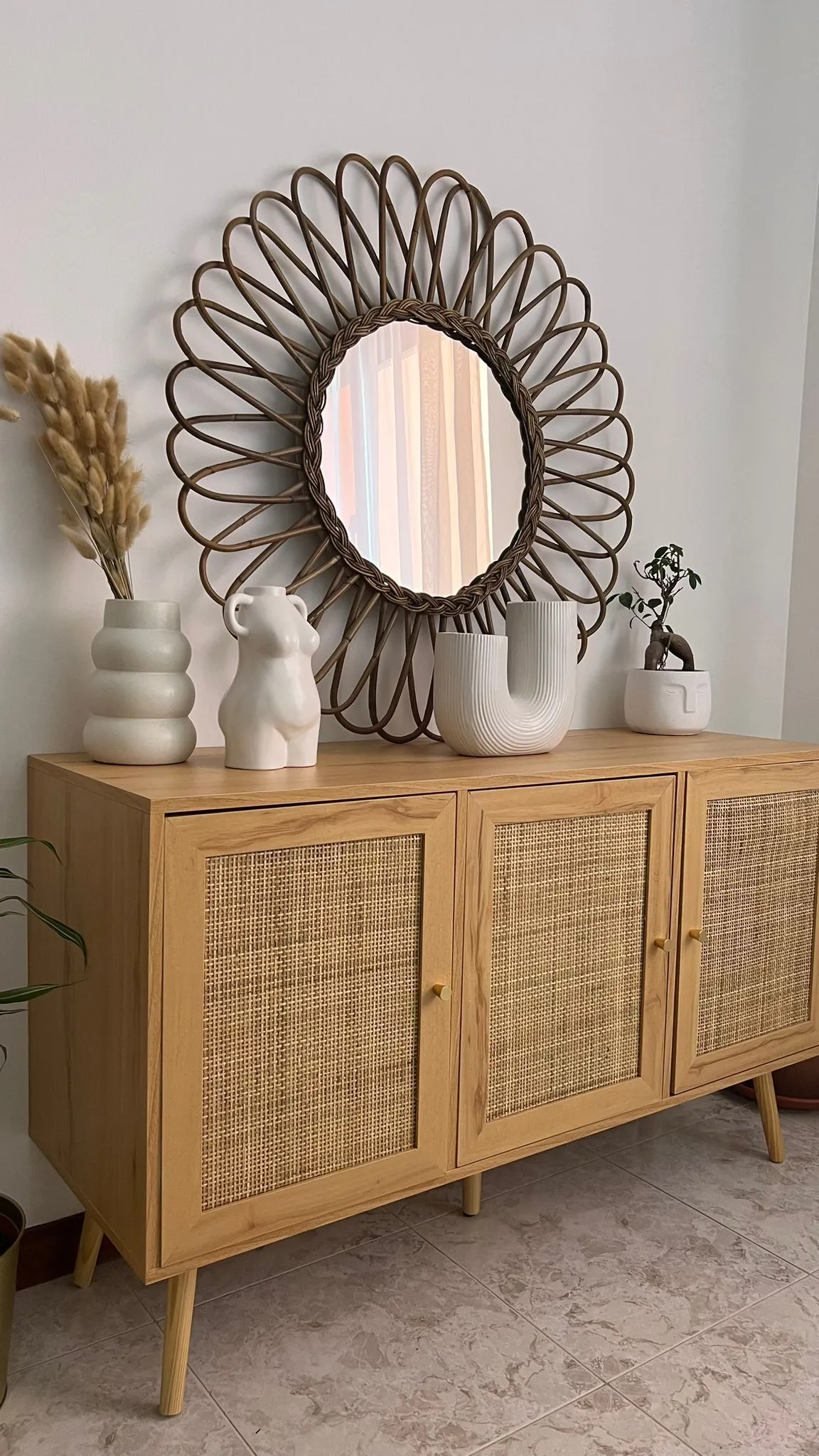 Kast PEROTE Rotan Lichtbruin