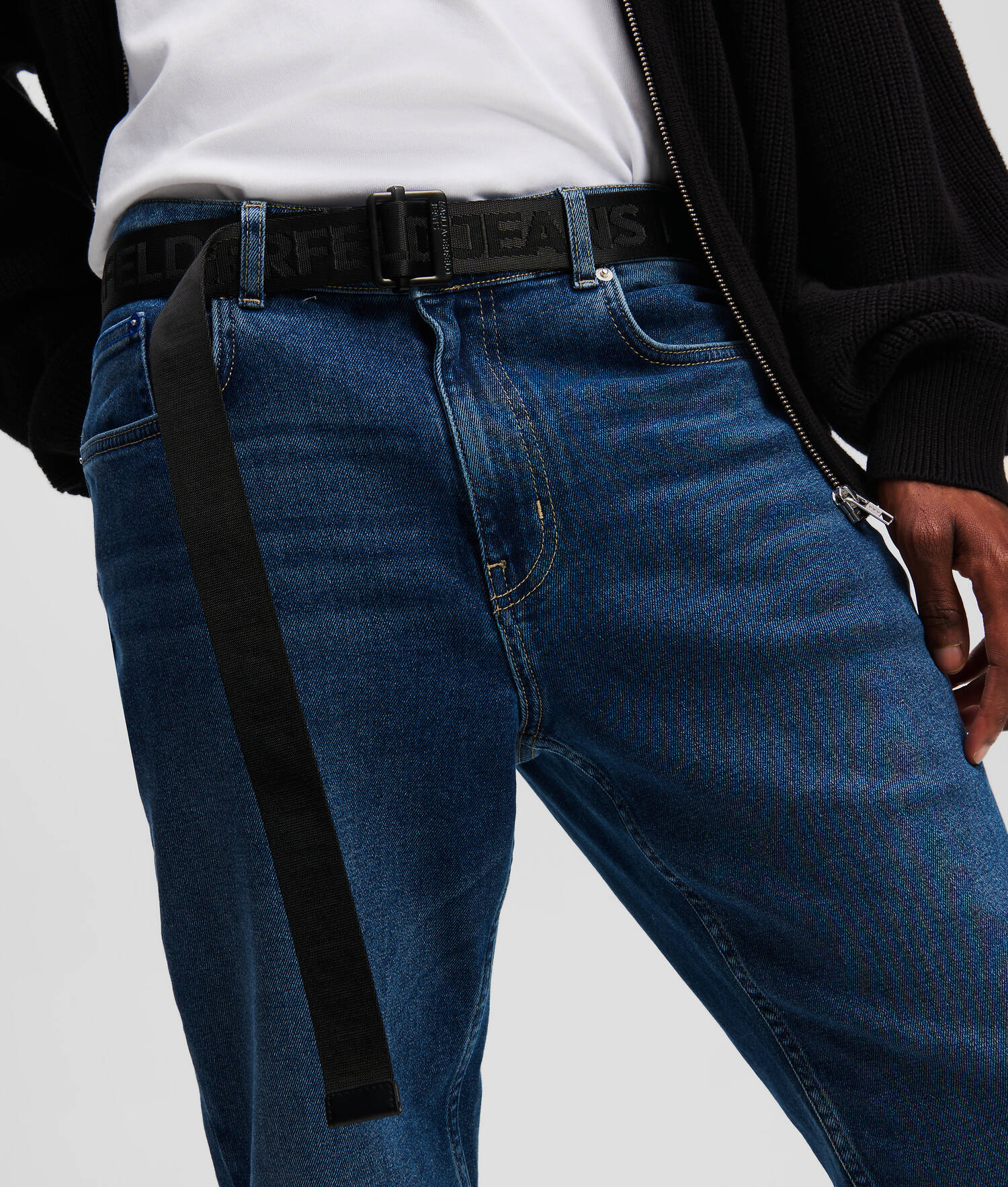 CEINTURE EN TOILE - Noir