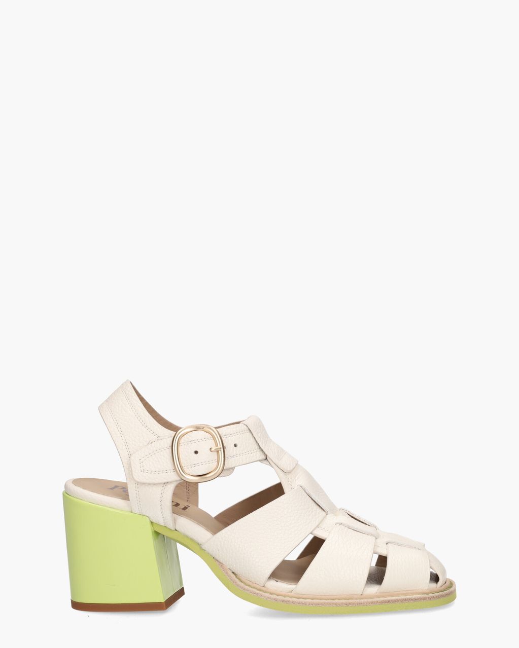 Pertini 32621 Off-White/Groen Damessandalen