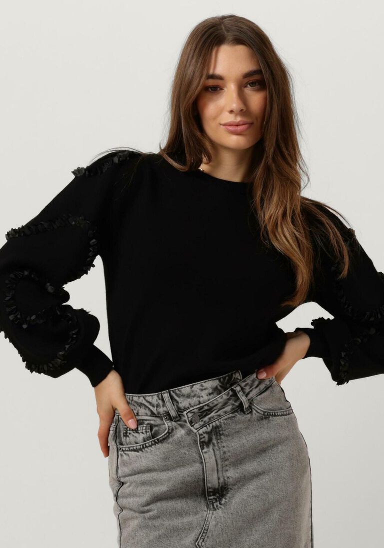 OBJECT zwarte object trui objdidi l/s o-neck knit pullover