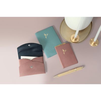 Agenda de bureau spiralé 16 mois All in One - 1 semaine sur 2 pages - 15 x 21 cm - rose - Exacompta