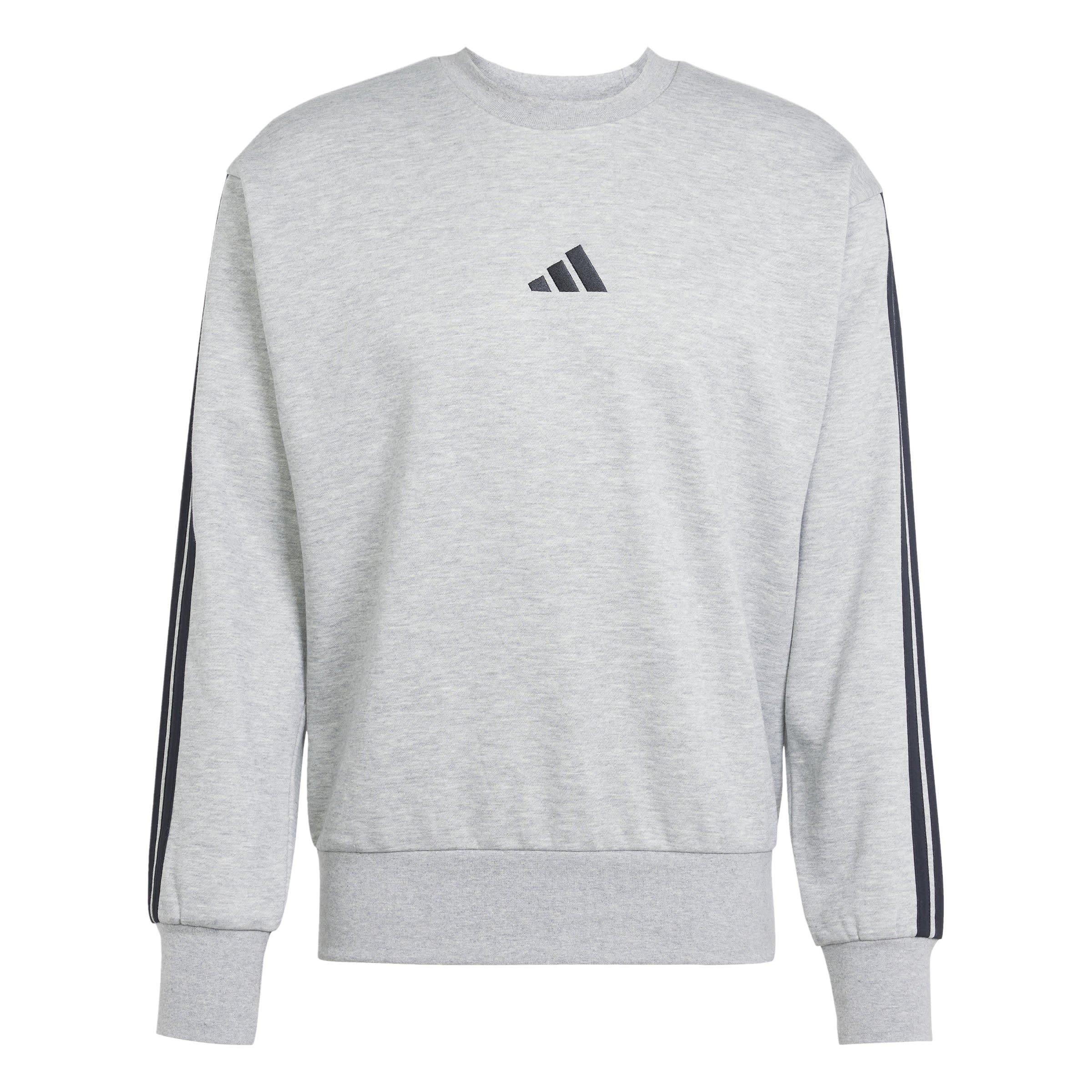 adidas Essentials 3-Stripes Fleece Sweatshirt Mens