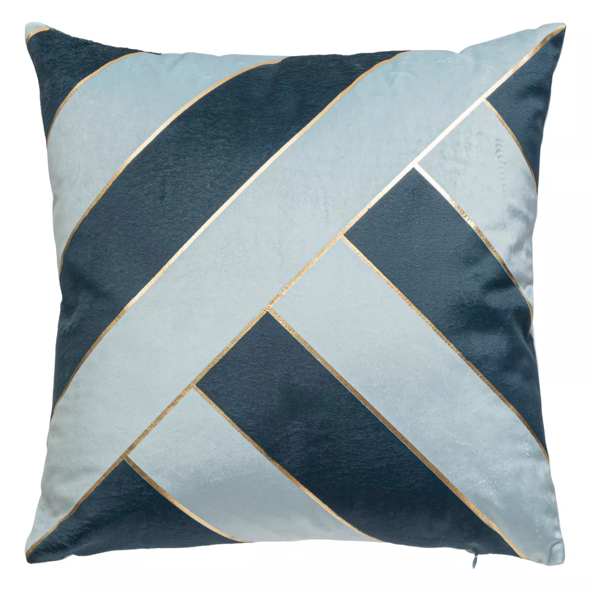 Coussin carré velours (40 x 40 cm) Nelya Bleu