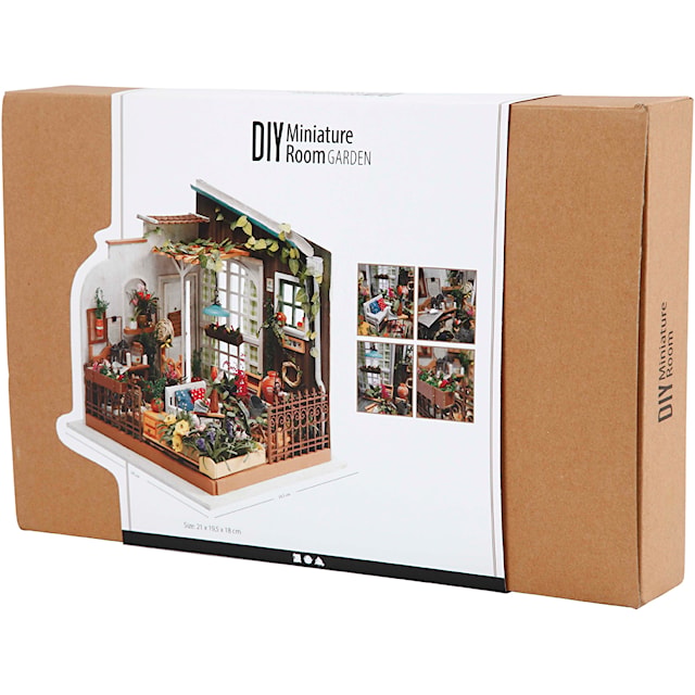 Miniatyrrom, Hage, H: 21 cm, B: 19,5 cm, 1 stk.