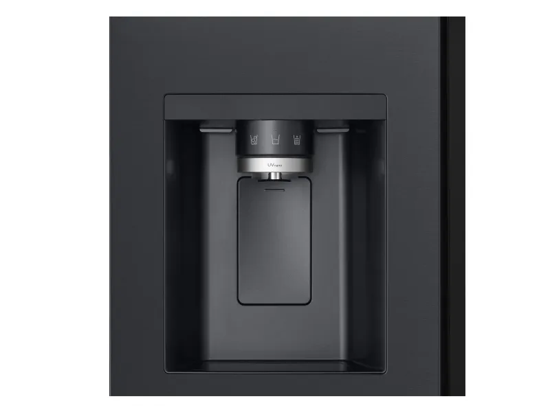 LG InstaView GSXE90EVDD, Fritstående, Amerikansk dør, Sort, 3 dør(e), Essence Black Steel, Berøring