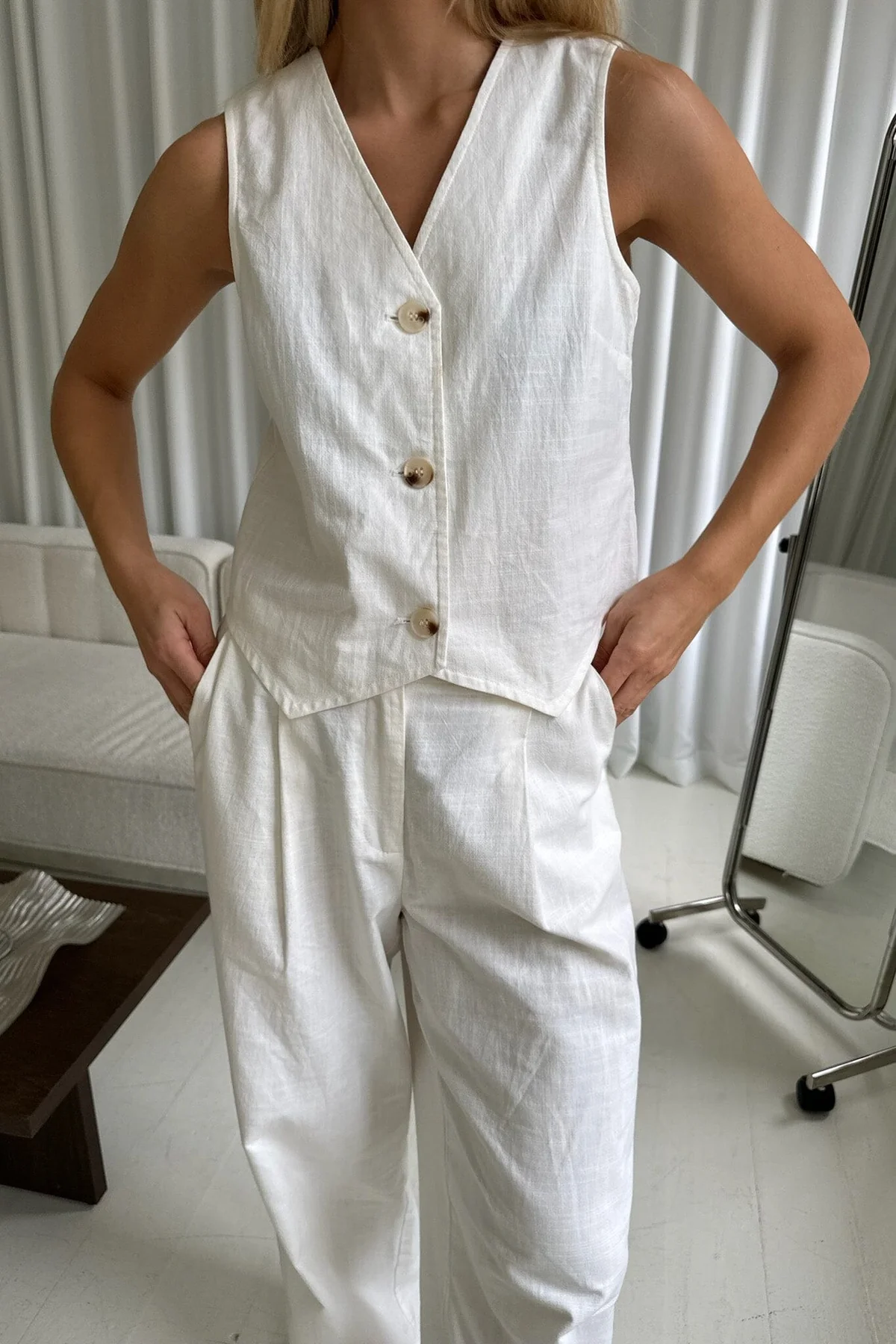 BYIC Celinaic Vest white white
