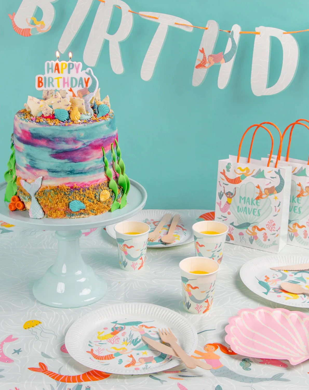 Girlande MAKE WAVES - HAPPY BIRTHDAY (3m) in bunt