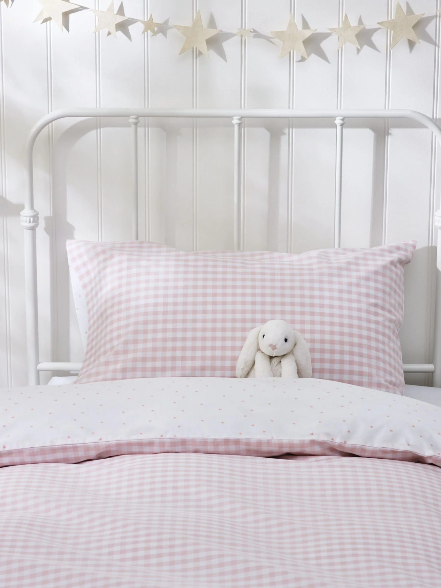 The White Company - Omkeerbare tweepersoons dekbedovertrekset met gingham-ruit
