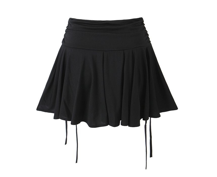Ulark - Balletcore hoge taille effen mini A-lijn rok