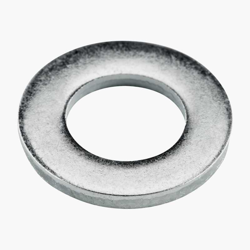 Rund skive M13 x 24 mm, elforsinket, 25 stk.