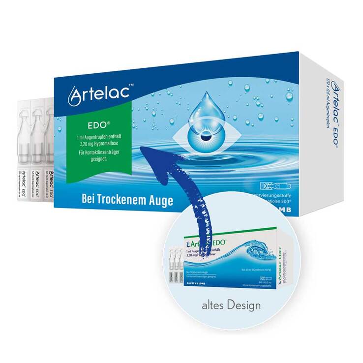 Artelac® EDO® Augentropfen, Tränenersatzmittel, 120X0.6 ml