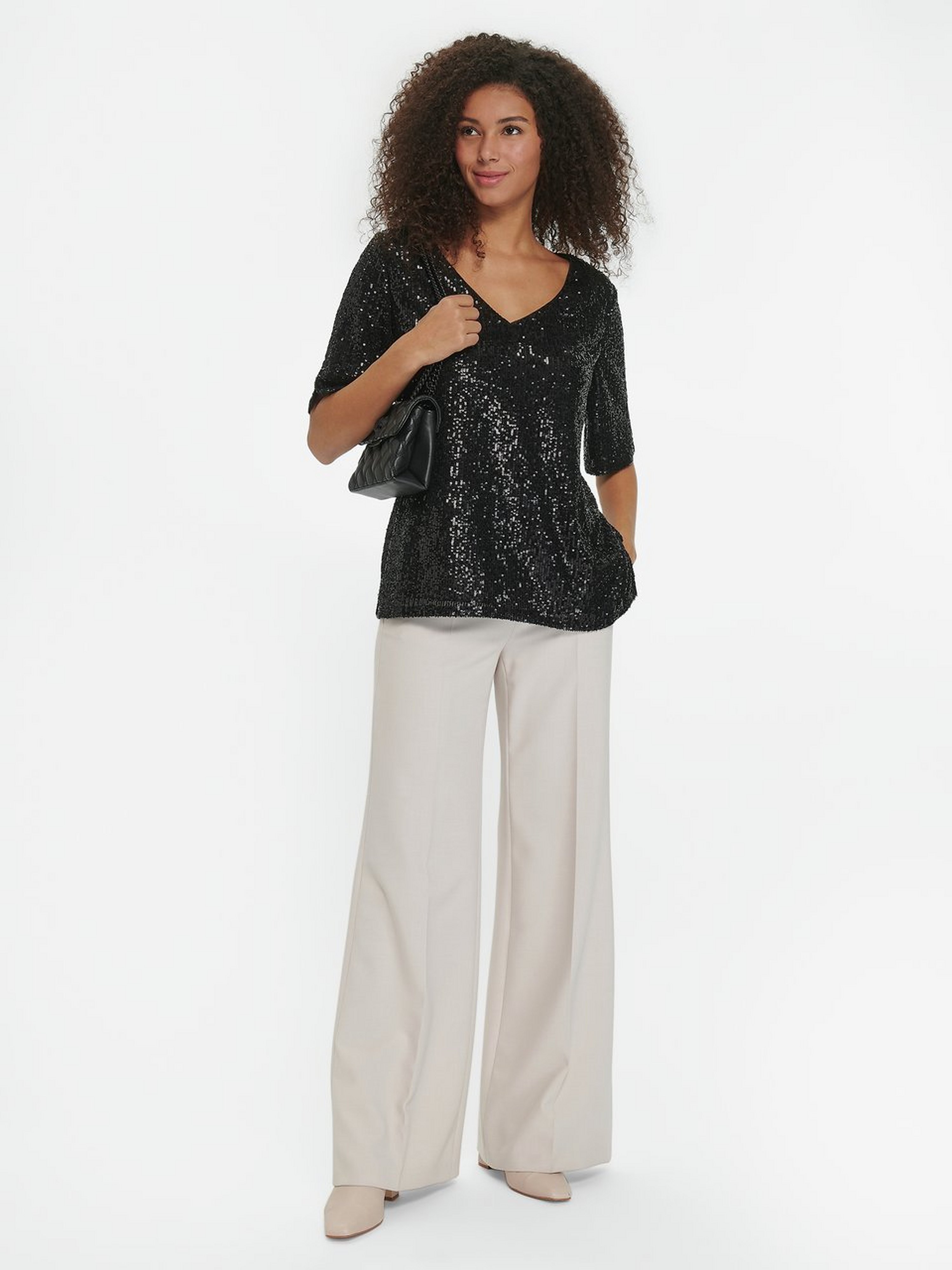 Pailletten-Bluse