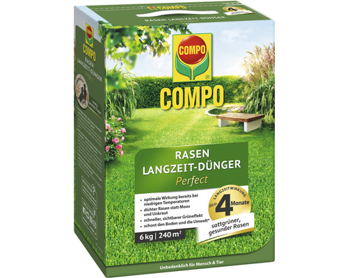 COMPO Perfect langdurige gazonmeststof 6 kg 240 m²