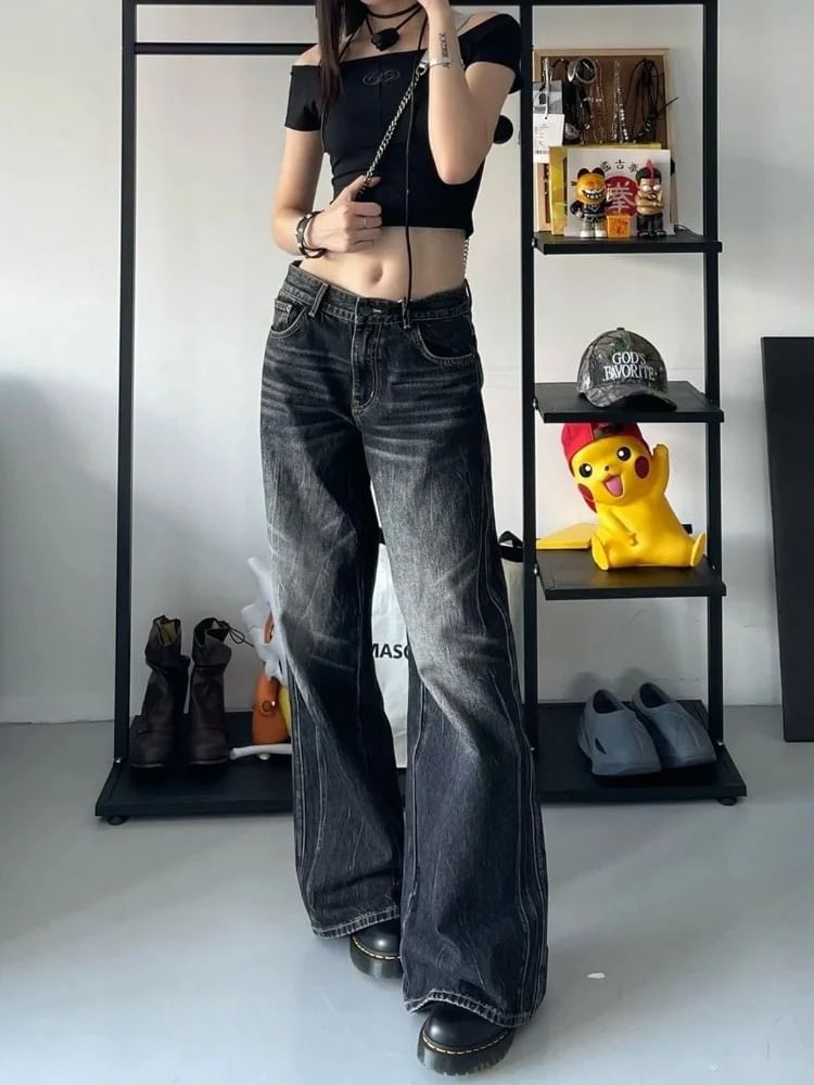 Jerolenea - Lage taille bootcut jeans