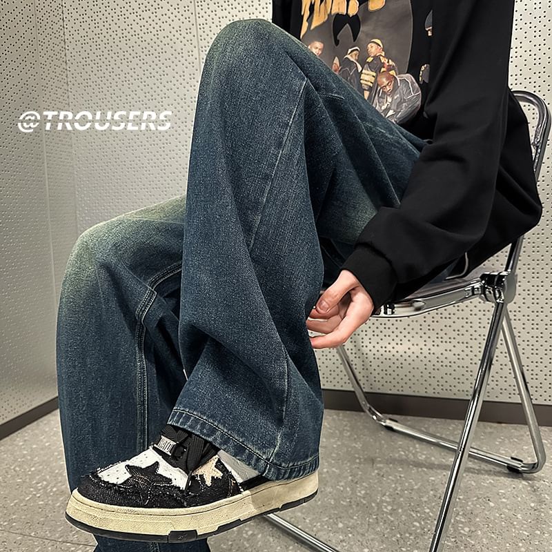 WidoWilder - Mid Rise Washed Wide Leg Jeans