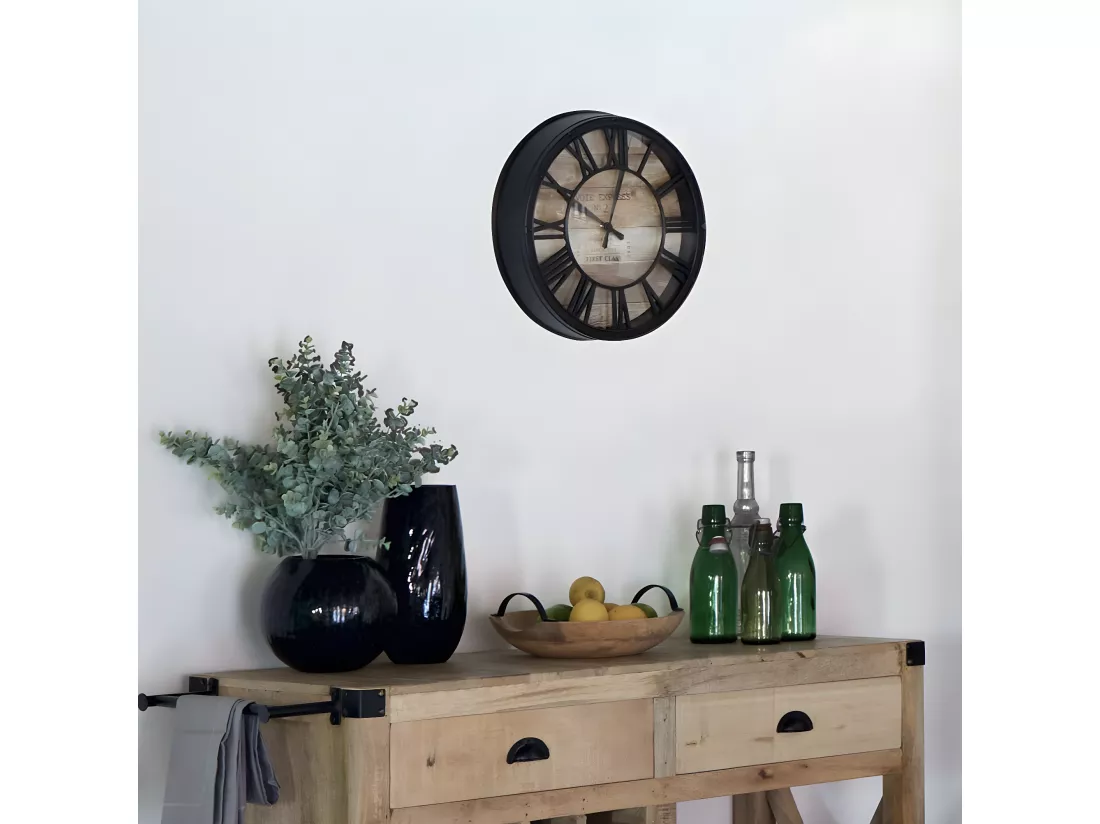Pendule murale rétro et vintage D 39 cm