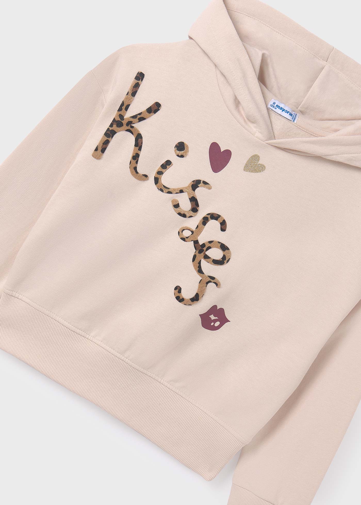 Moletom com capuz estampado para meninas