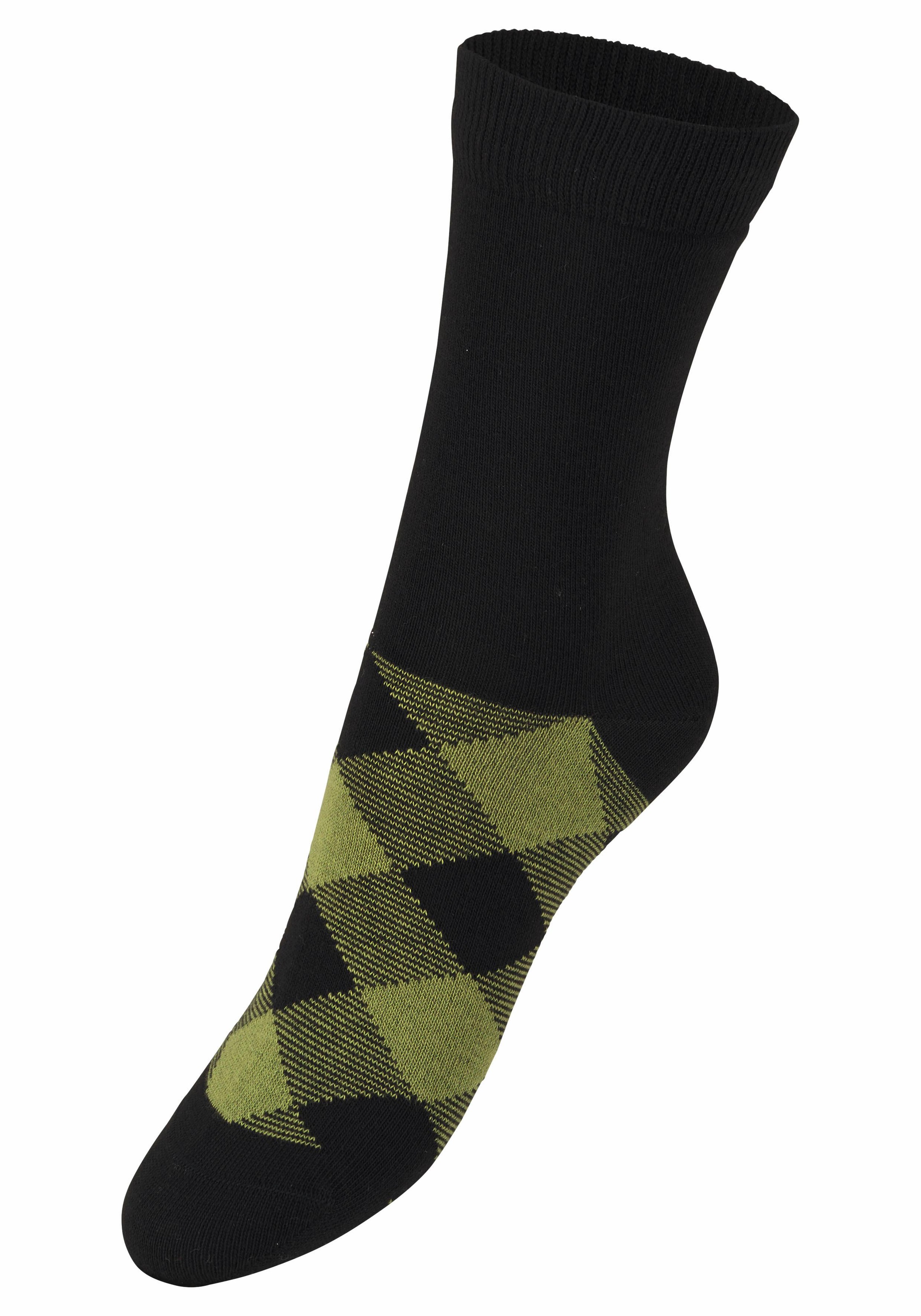 H.I.S Socken Packung, 7 Stk. tlg. in angesagtem Rhombenmuster