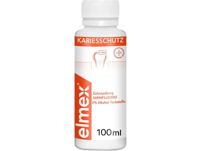 elmex Zahnspülung Kariesschutz 100 ml Reisegrösse Mundspülung remineralisiert Zähne & schützt vor Karies