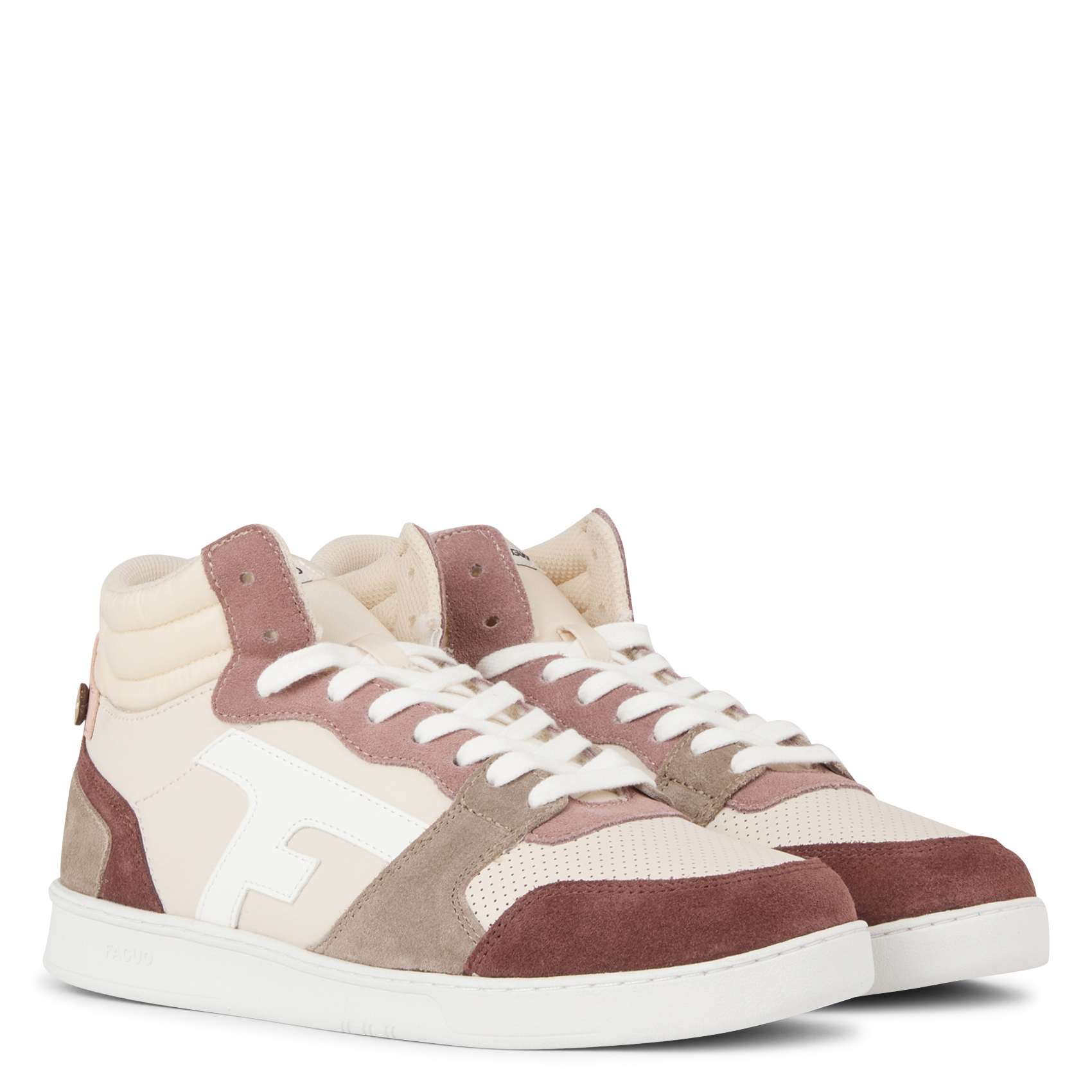 HAZEL MID - Baskets montantes en cuir | Beige