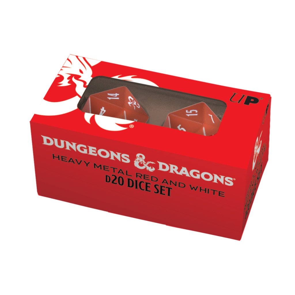 Set de dés à 20 faces en métal Dungeons & Dragons