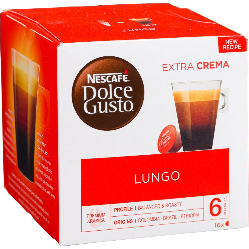 Capsules de café Nescafé Dolce Gusto Lungo N° 6 - Boîte de 16