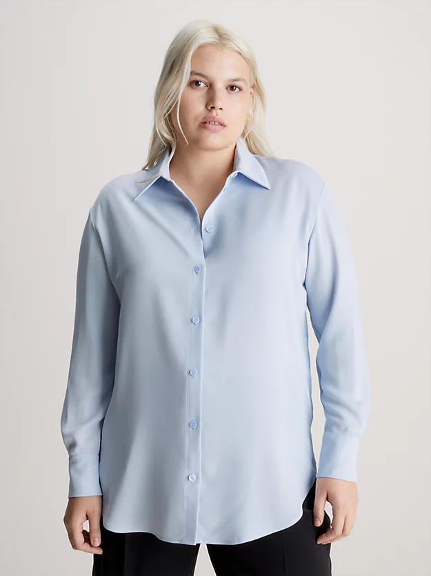 Camisa crepe leve de corte relaxado