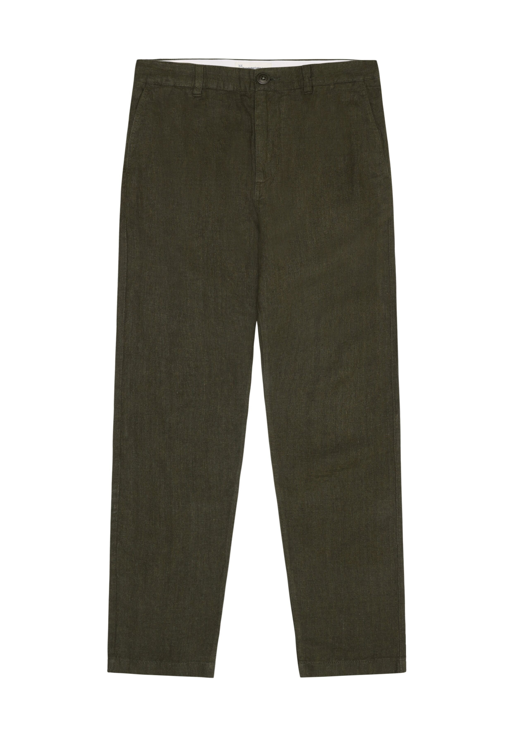 Knowledge Cotton Apparel Leinenhose Chuck Regular Linen Pants Burned Olive