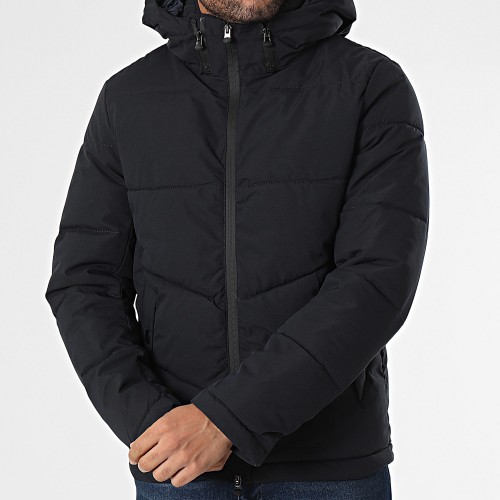 Doudoune Capuche Bleu Marine