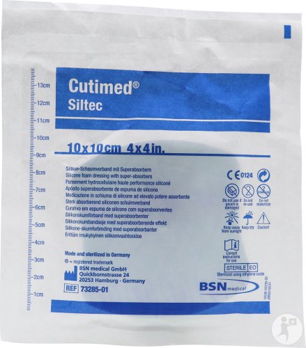 Cutimed Siltec Pansement Hydrocellulaire Siliconé 10x10cm Pièce 1