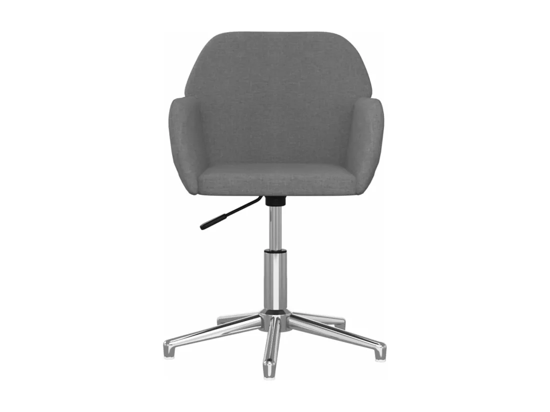 Chaise pivotante de bureau Gris clair Tissu