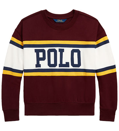 Polo Ralph Lauren Sweatshirt  - Cheer BubBlå - Bordeaux m. Hvid