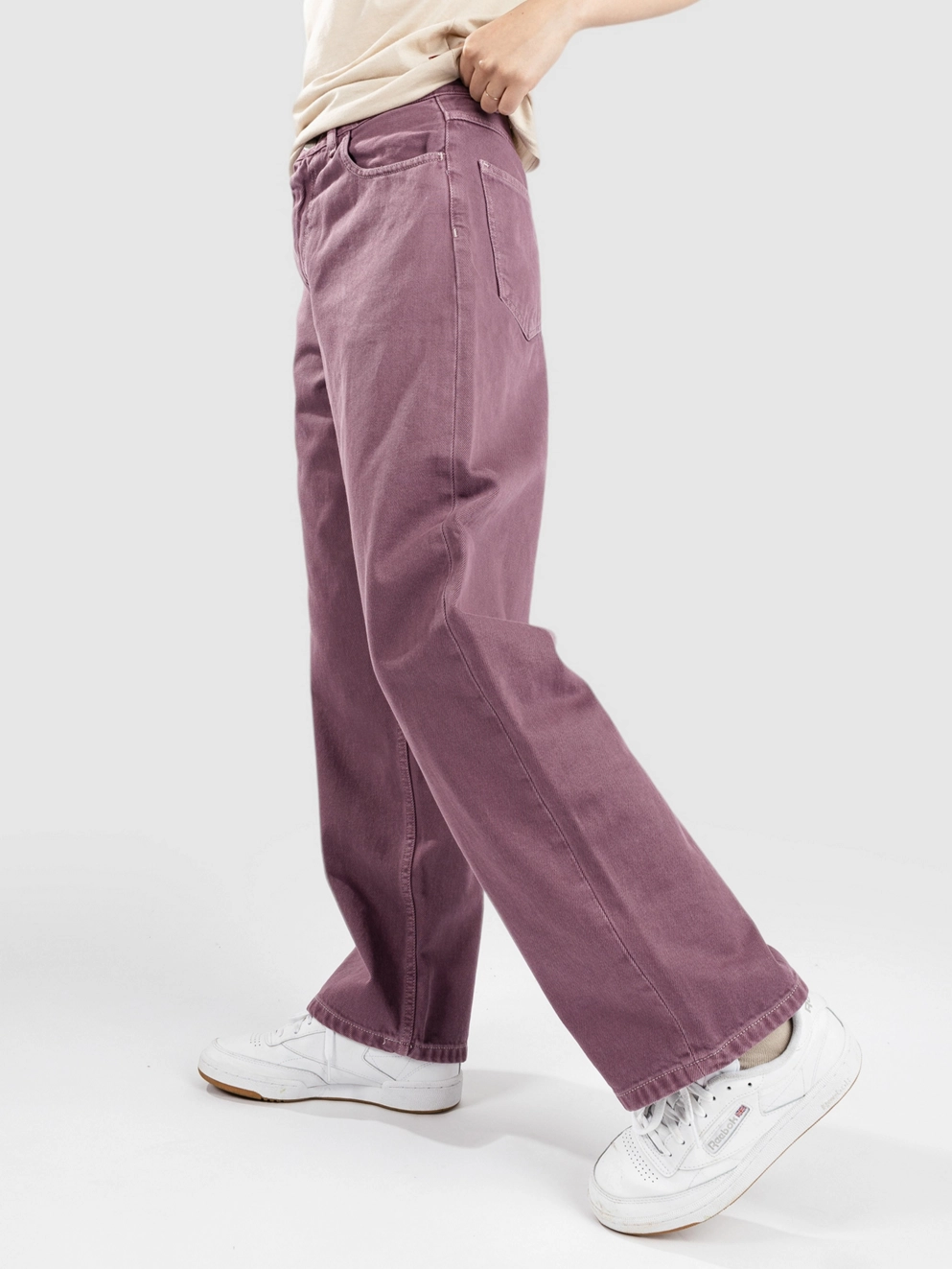 Carhartt WIP Brandon Jeans dusty fuchsia stone dyed