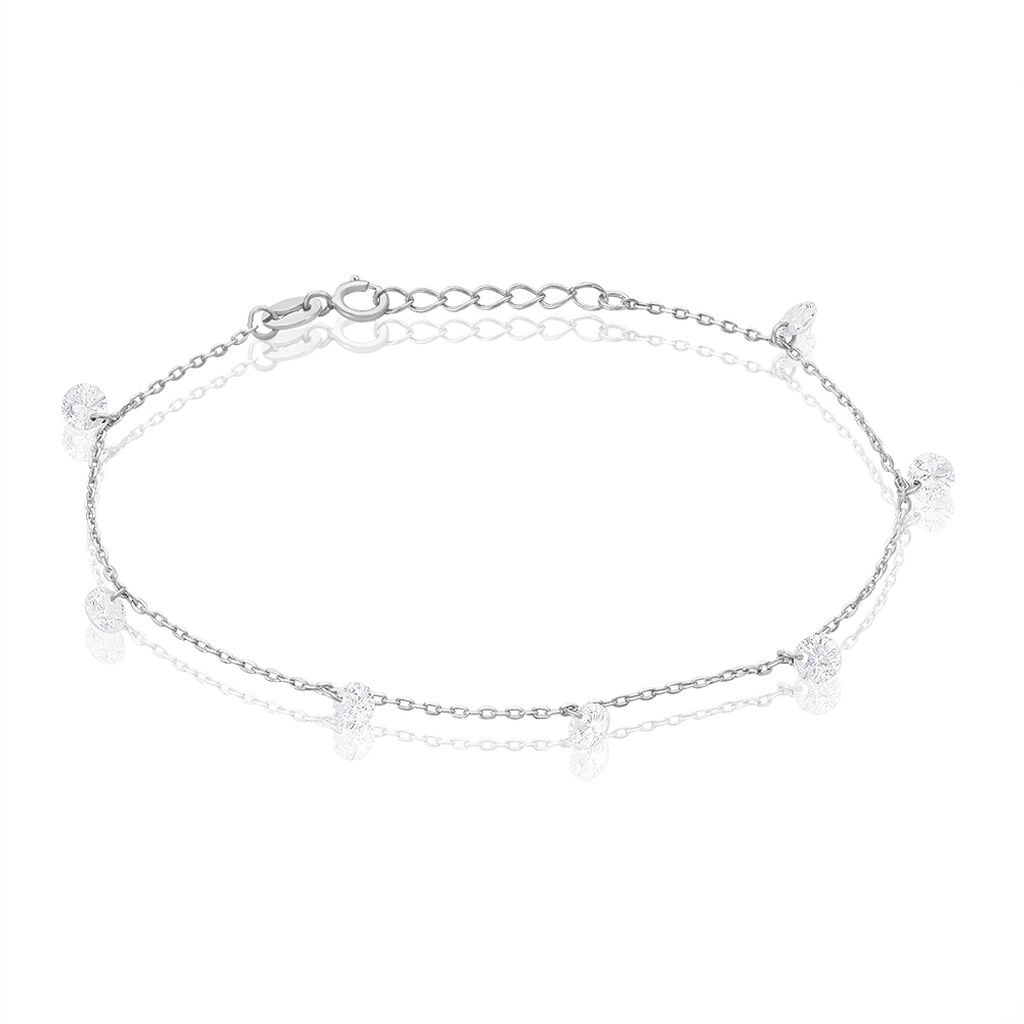 Bracelet Collie Argent Blanc Oxyde De Zirconium