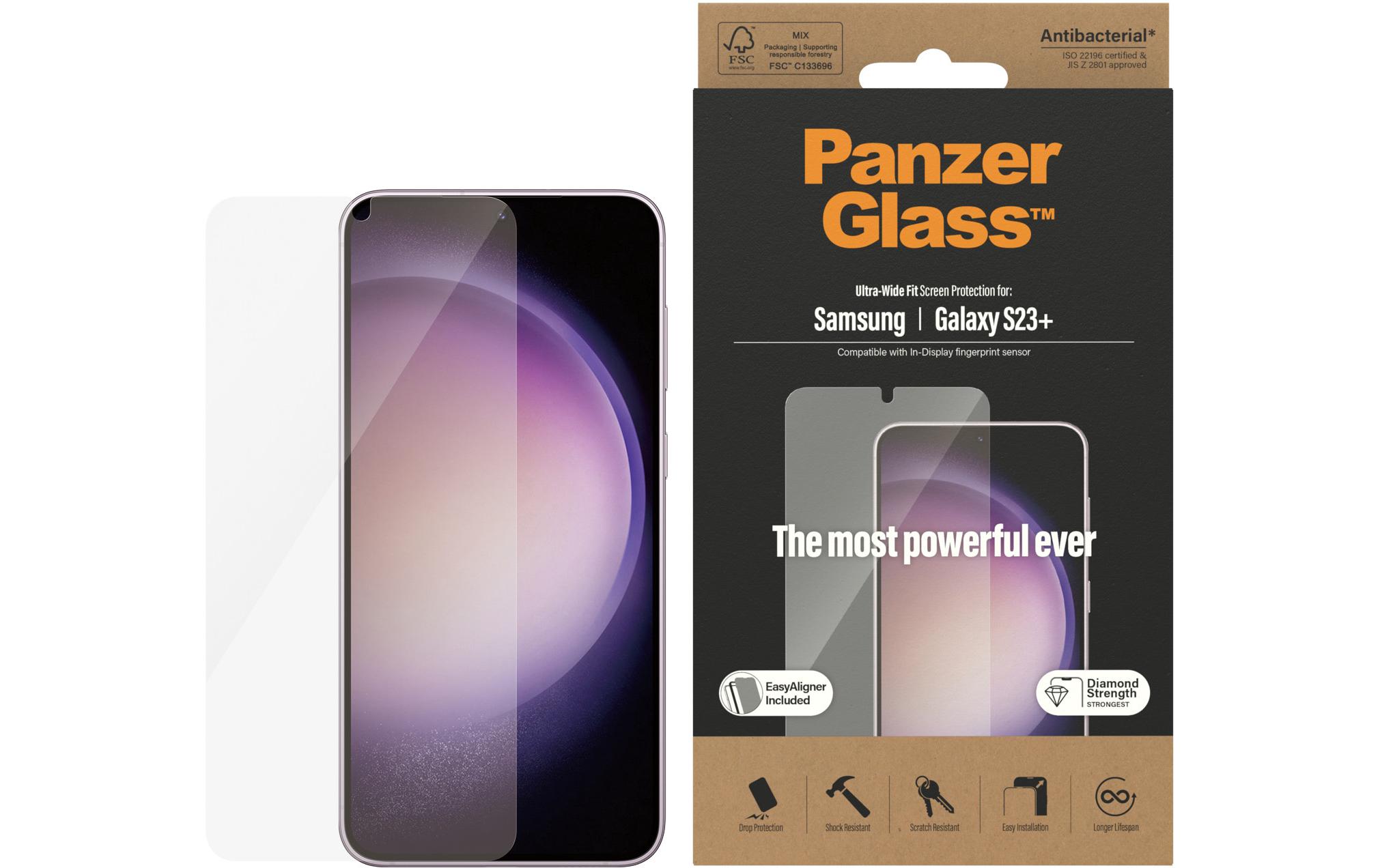 Displayschutz Ultra Wide Fit S23+ mit ApplicatorDisplay-Schutzfolie für das Samsung Galaxy S23+ mit Montagehilfe