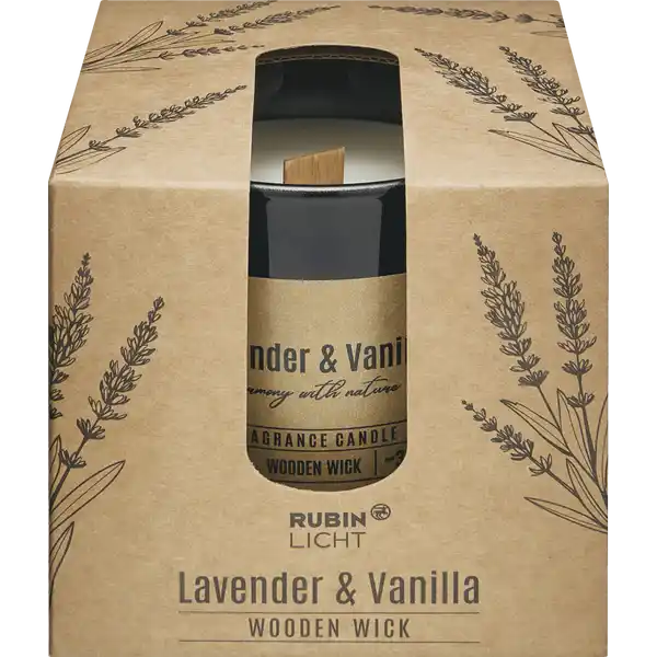 Duftglas Mit Holzdocht Lavendel Vanilla