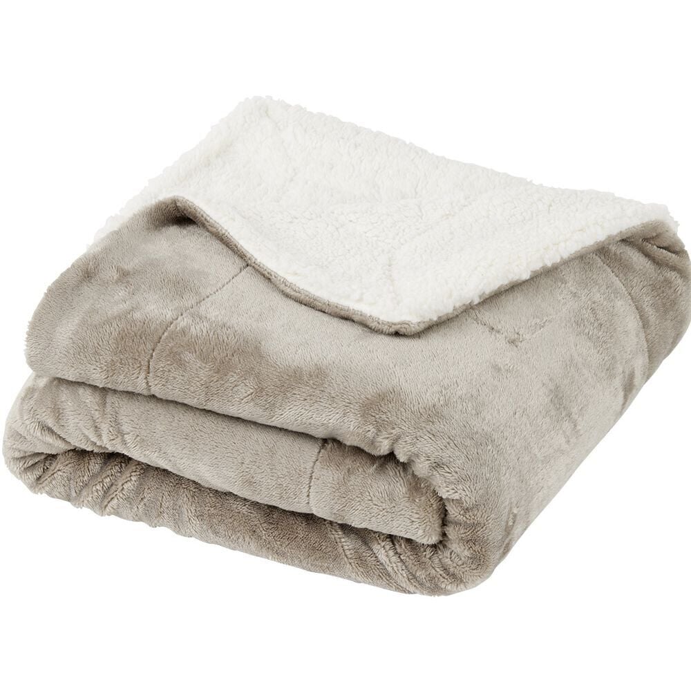 Plaid pilou pilou 127x152cm gris taupe