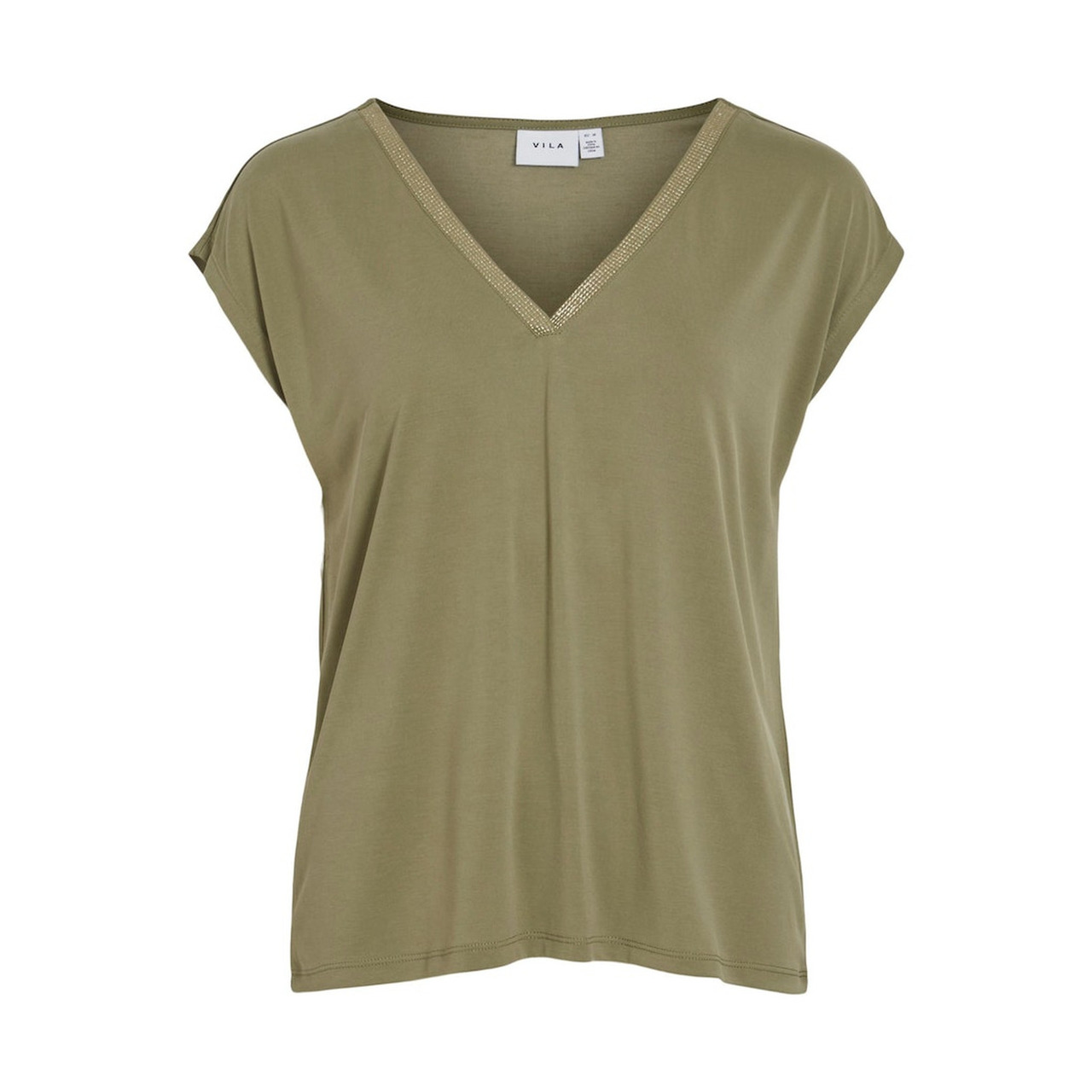 Vila VIMODALA GLITTER V-NECK CAP SL