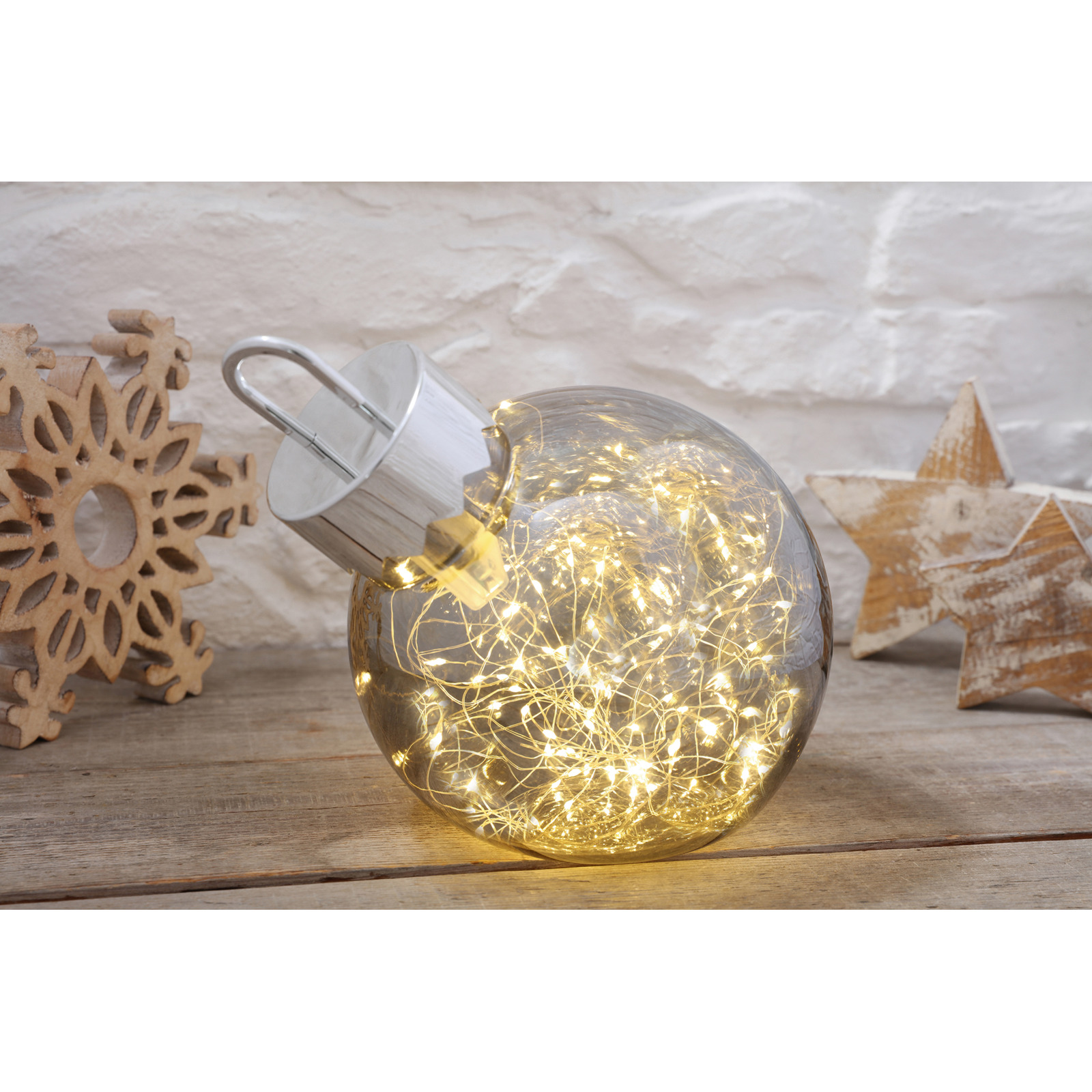 LED Glaskugel 26,5 x 20 x 21 cm