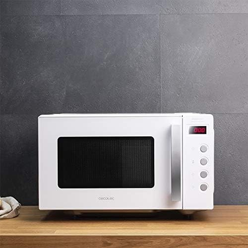 Cecotec Micro ondes numériques sans plaque GrandHeat 2010 Flatbed Steel. Puissance 700 W, Capacité 20 Litres, Grille 900 Watt, 9 Fonctions préréglées, Démarrage rapide, Nettoyage facile. : Cuisine et Maison